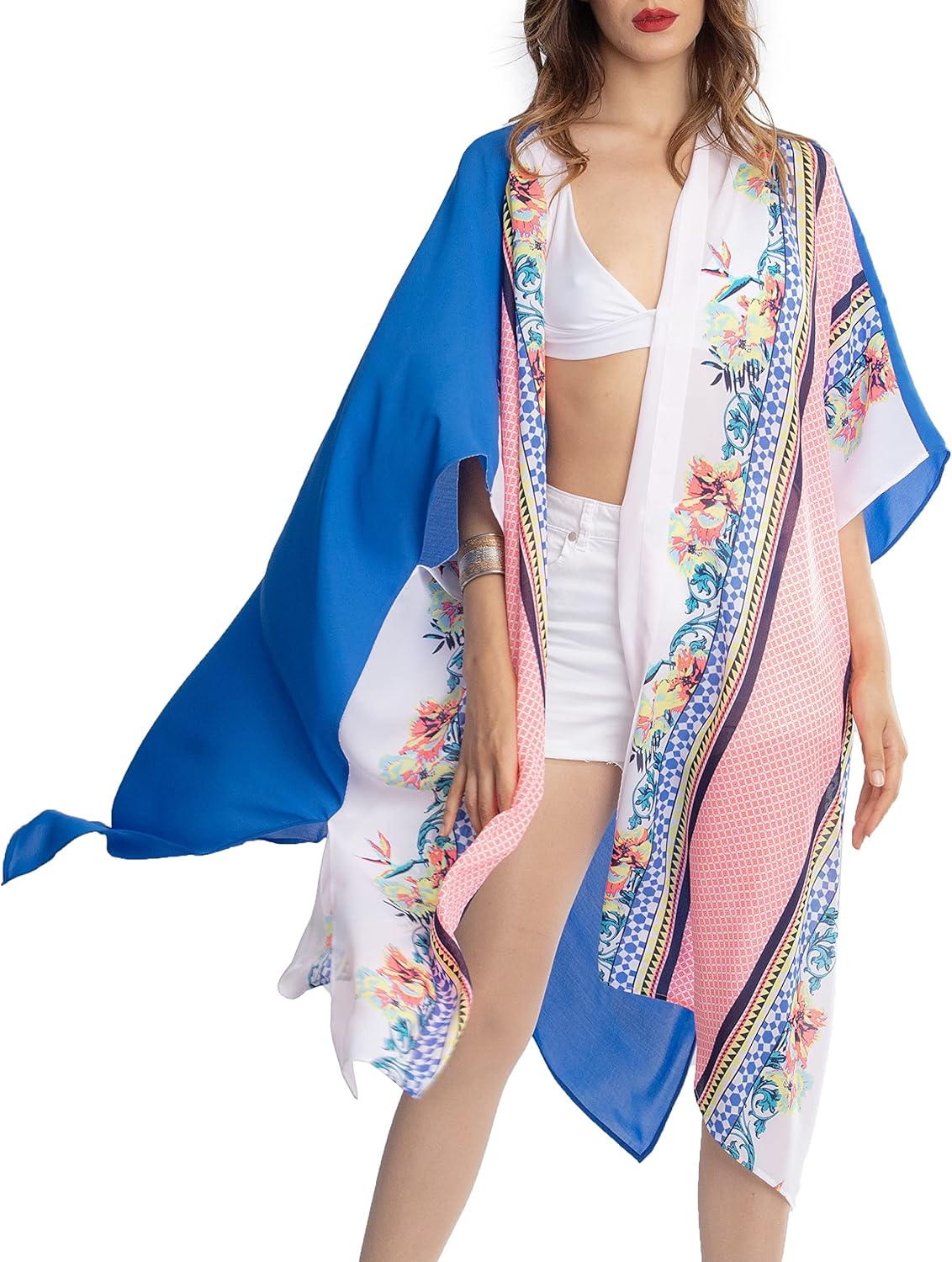 Blue swimsuit cover up Clearance