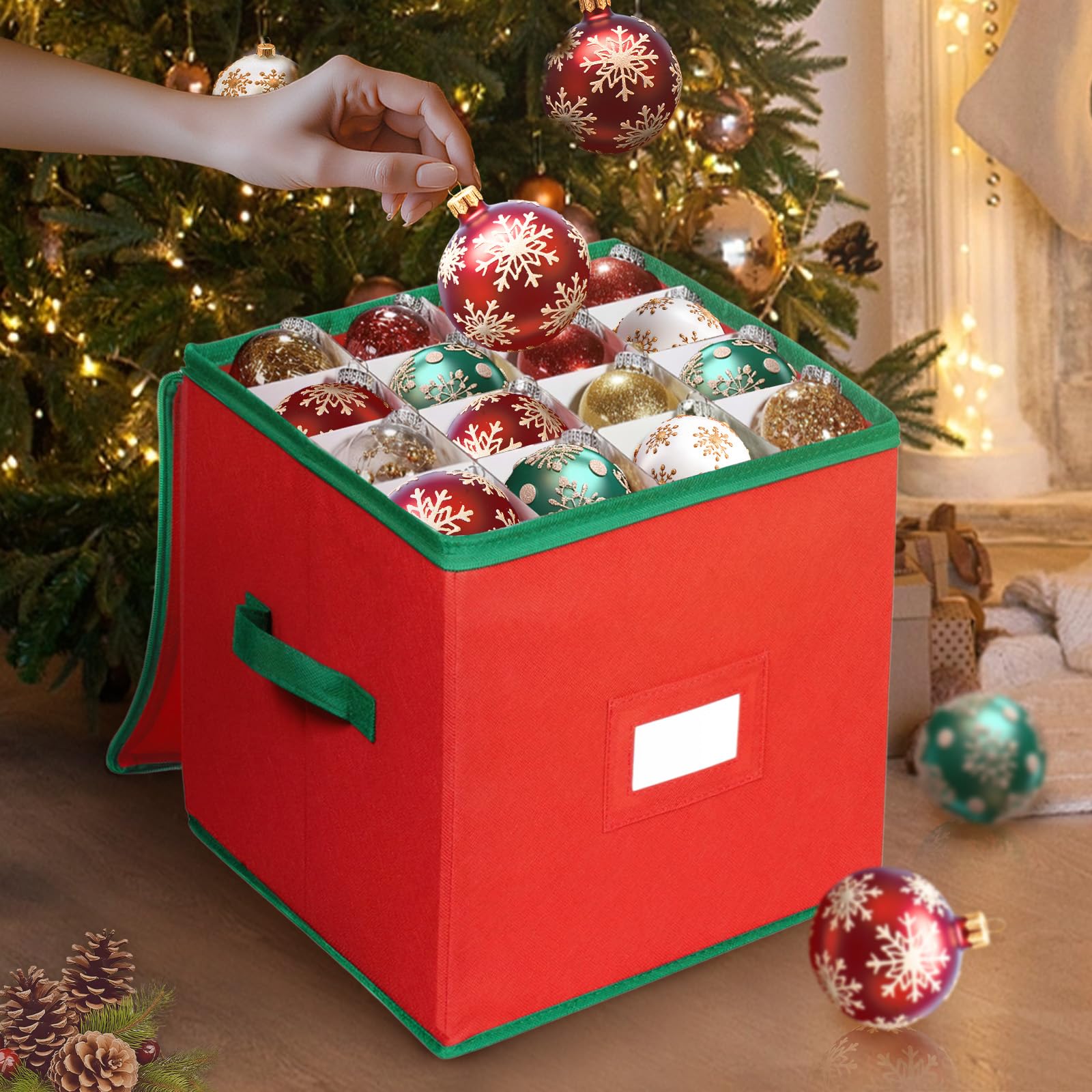 Organizer Per Carta Regalo Con 3 Scomparti - Contiene Fino A 24 Rotoli, Borsa In Tessuto PE Verde Con Manici E Cinghie