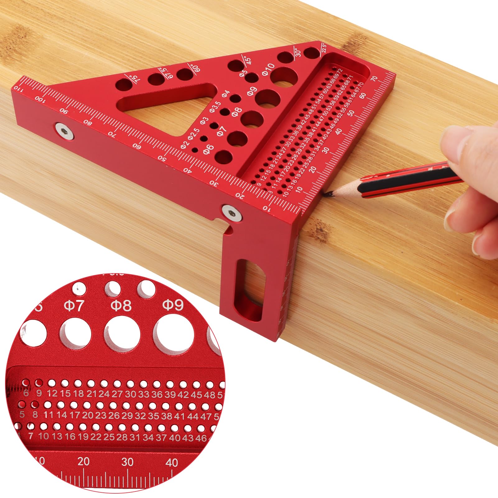 3D Multi-Angle Measuring Square - Woodworking Protractor -9