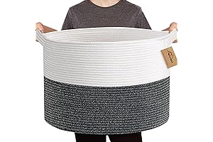Extra Large Throw Blanket Holder Basket for Living Room