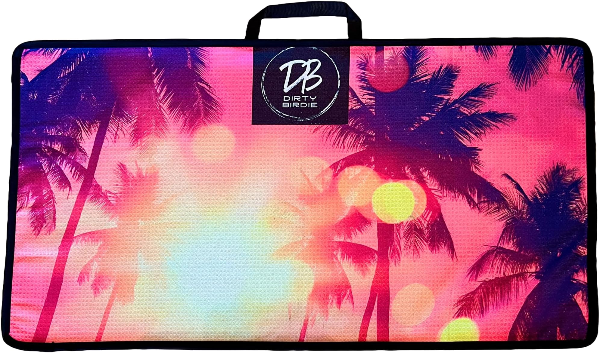 Miami Vice Large Microfiber Golf Towel | Absorbent | Quick-Dry | Easy Attachment – Essential Golf Accessory, Perfect for Golf Bags | Golf Gift For Men | Cool Fun Custom Design