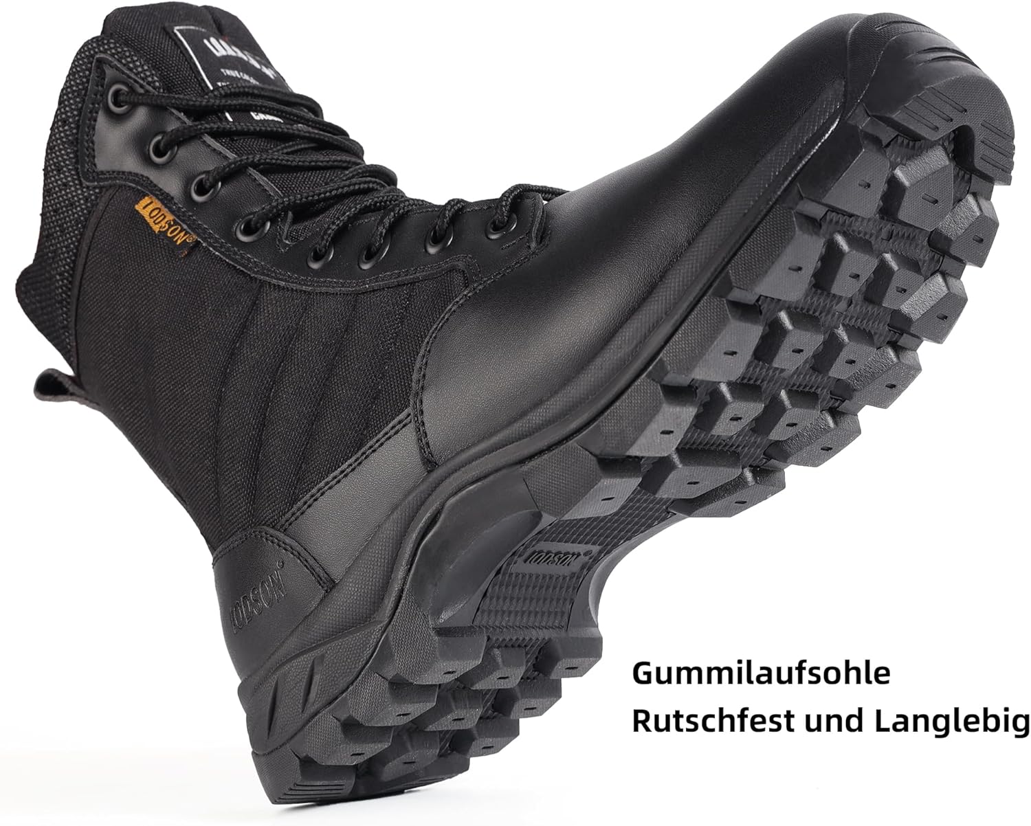 Men's Military Tactical Work Boots with Side Zipper, Puncture Resistant, Desert Combat, Army Jungle, 8 Inch Lightweight Hiking Boots - Image 5