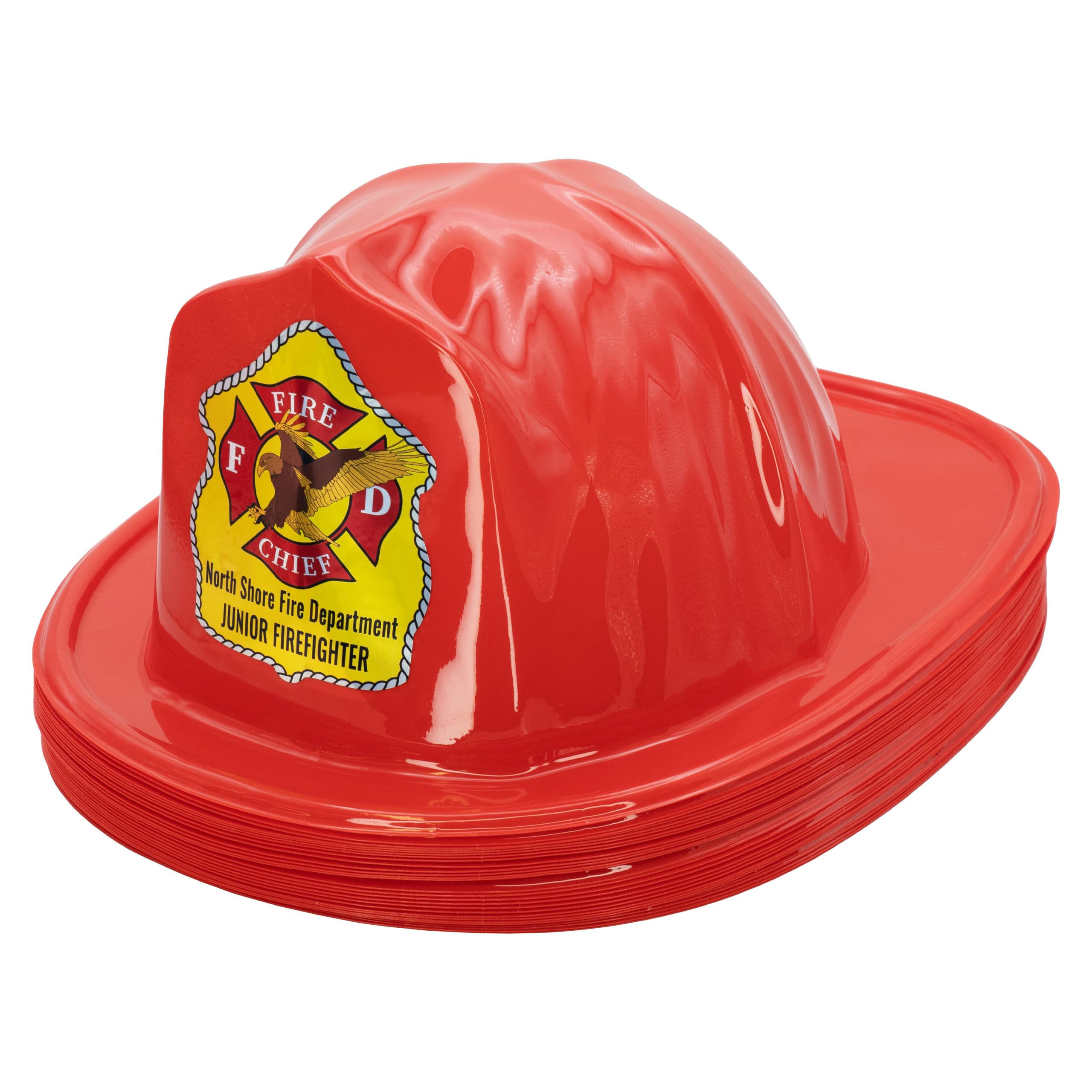 Kenco Kids Customizable Plastic Firefighter Hats -Choose your style, add your name or department