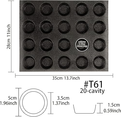 Miniatura 52 de Pan para hornear pan de hamburguesa Eclair perforado hojas de disco redondo de malla de silicona molde de 8 pan forma de círculo cónico