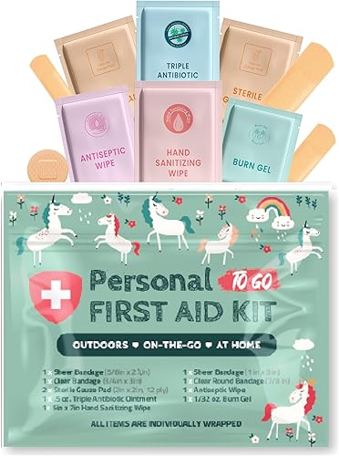 Kit de primeros auxilios portátil de tamaño de viaje, perfecto para el hogar, oficina, automóvil, escuela, negocios, viajes, senderismo, universidad