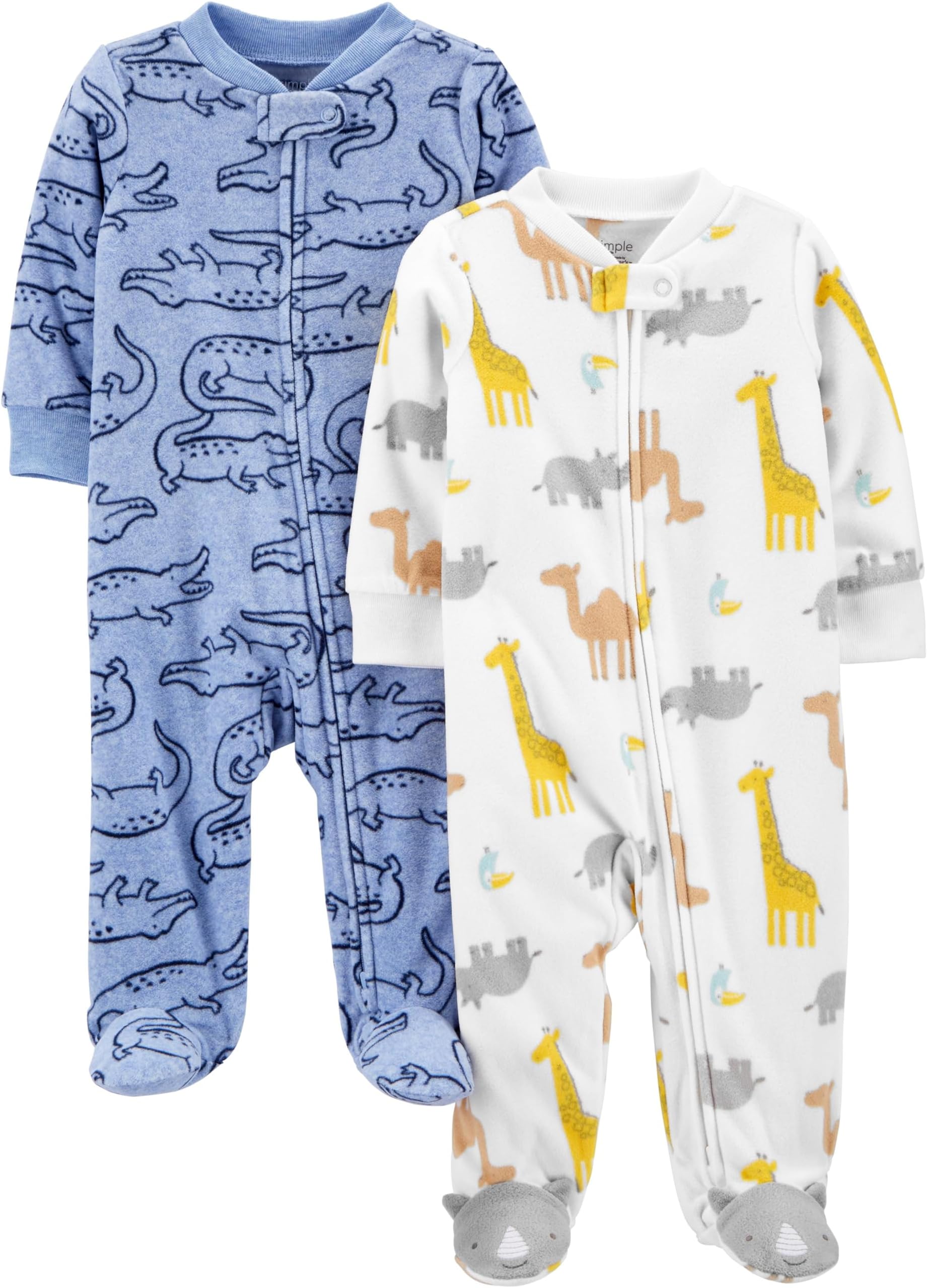 baby-boys 2-pack Fleece Footed Sleep and PlayBaby and Toddler Sleepers