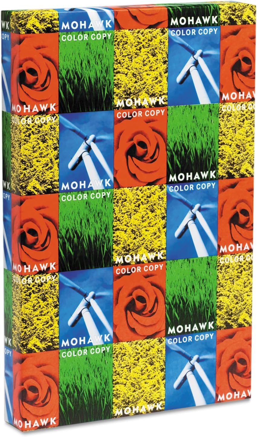 Mohawk Color Copy 98 Paper and Cover Stock, 98 Bright, 80 lb Cover Weight, 18 x 12, 250/Pack