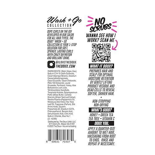 Miniatura 7 de The Doux Champú exfoliante aclarante sin exfoliación para cabello rizado con textura  Exfoliante y champú clarificador del cuero cabelludo con miel