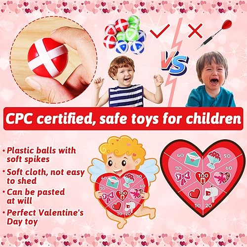 Miniatura 3 de chiazllta 2 juegos de mesa de dardos para el día de San Valentín bolas adhesivas juguetes para el día de San Valentín juegos deportivos para
