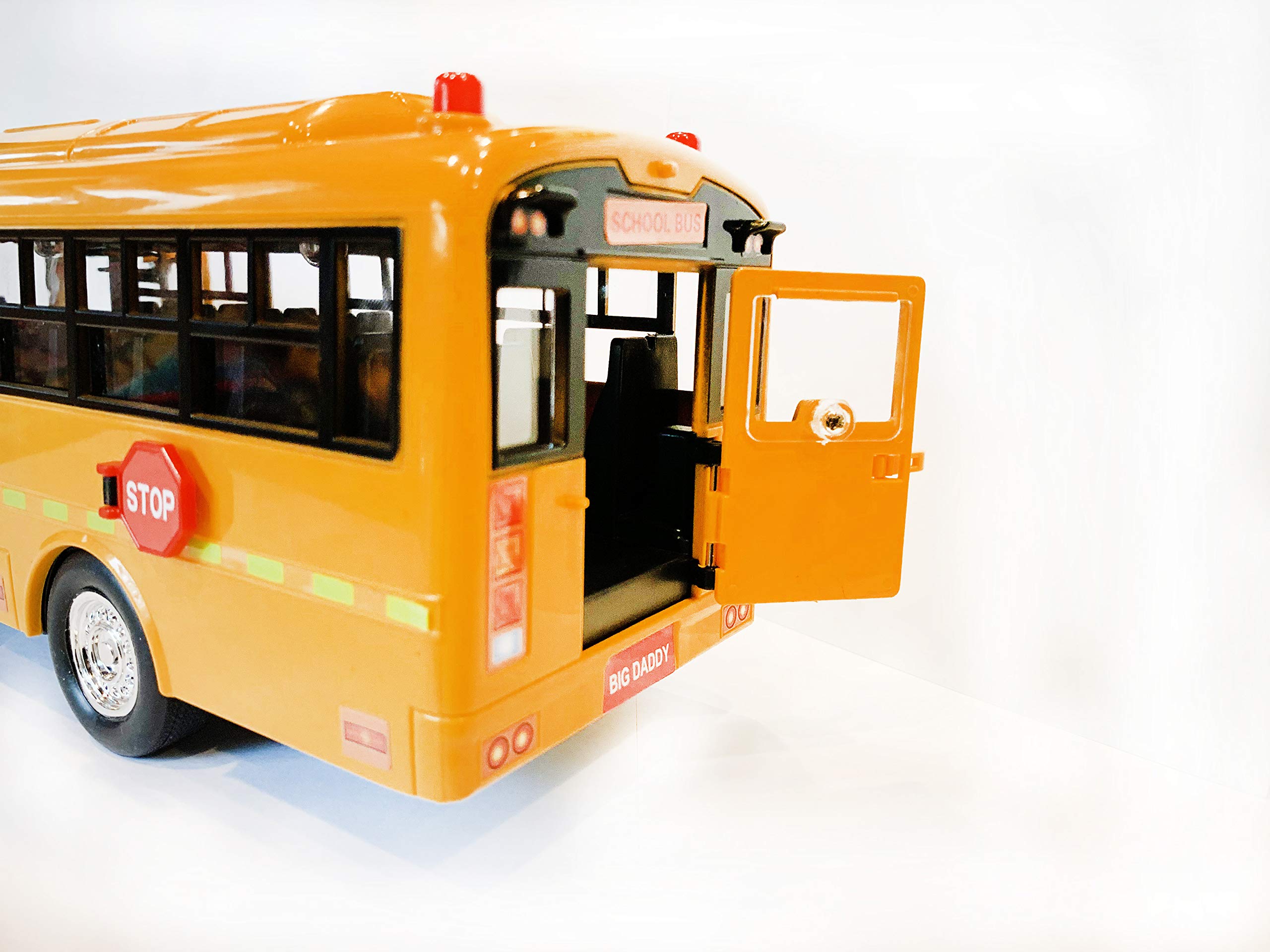 Big Daddy Huge Yellow School Bus With Lights And Cool Openable Doors