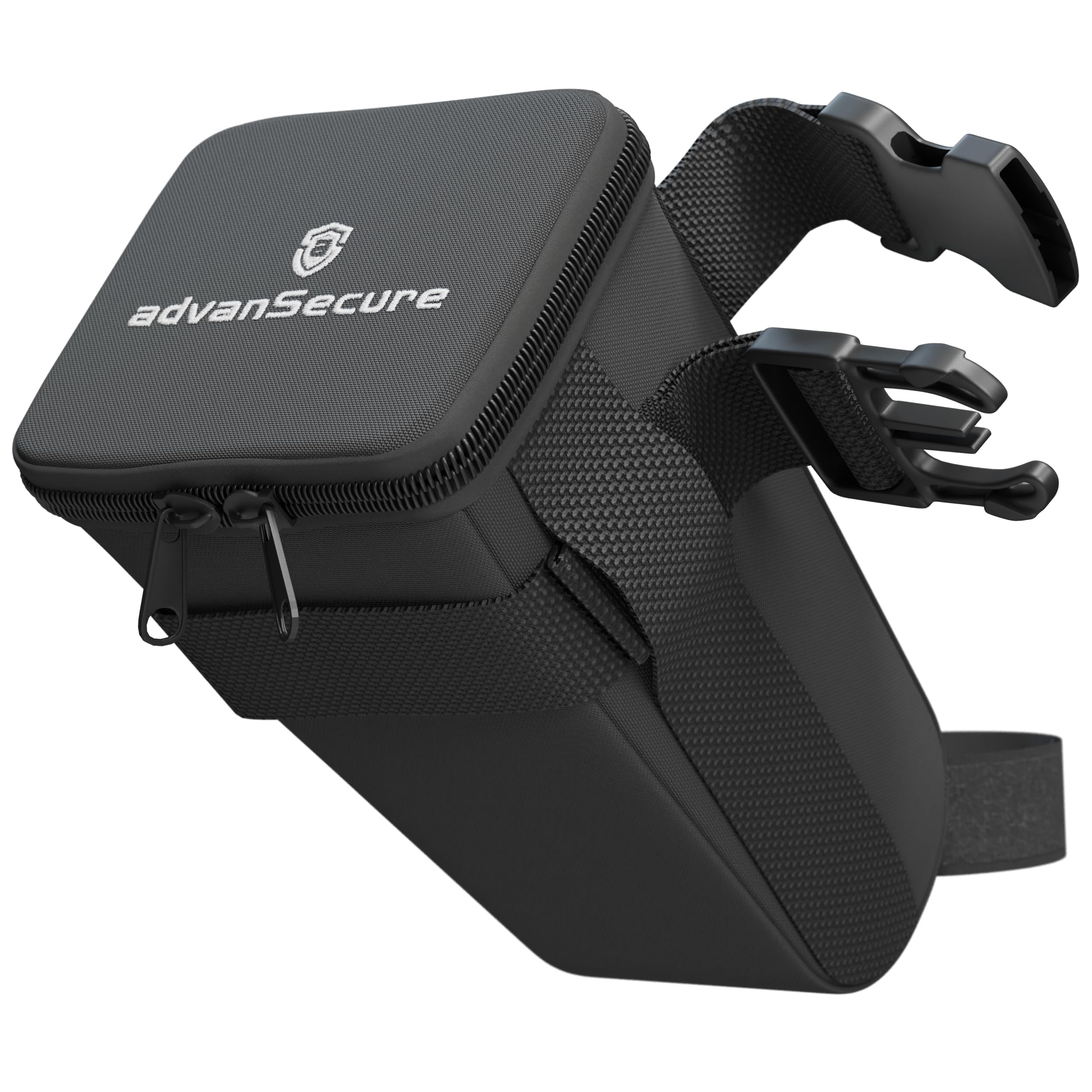 advanSecureBicycle Saddle Bag | Ideal for Heavy Chain Locks | Compatible with Most Bikes and E-Bikes | Made in EU | Black