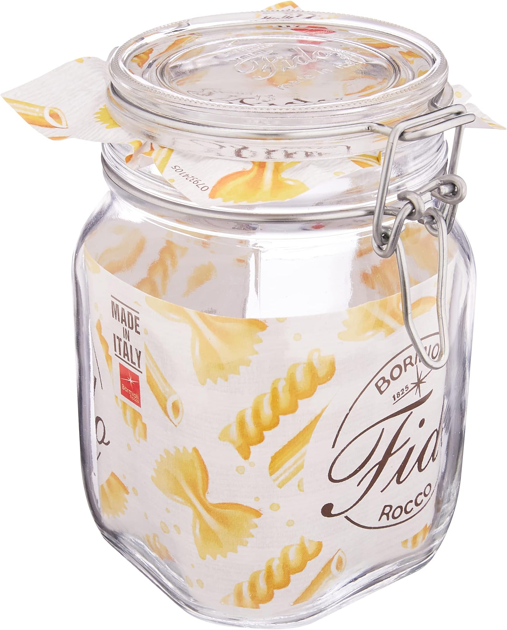 Bormioli Rocco Fido Wire Clip Glass 1 Litre Set of 6 White 6 x 1000 ml