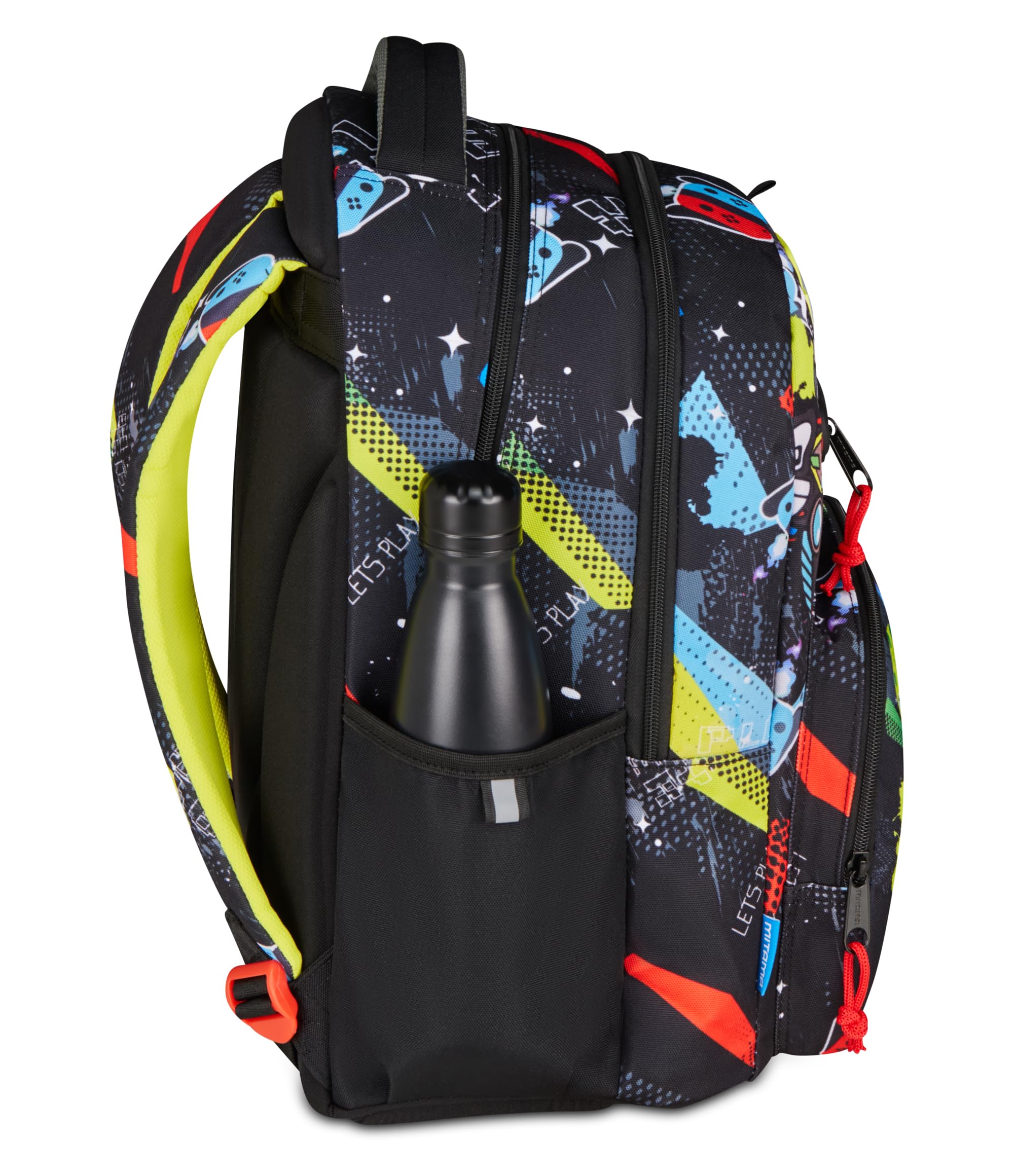 Mitama Zaino Scuola Elementare New Plus SmartPlay, Extra Capienza, Bambini e Bambine, Tasca Porta Borraccia, Schienale Imbottito, rosa