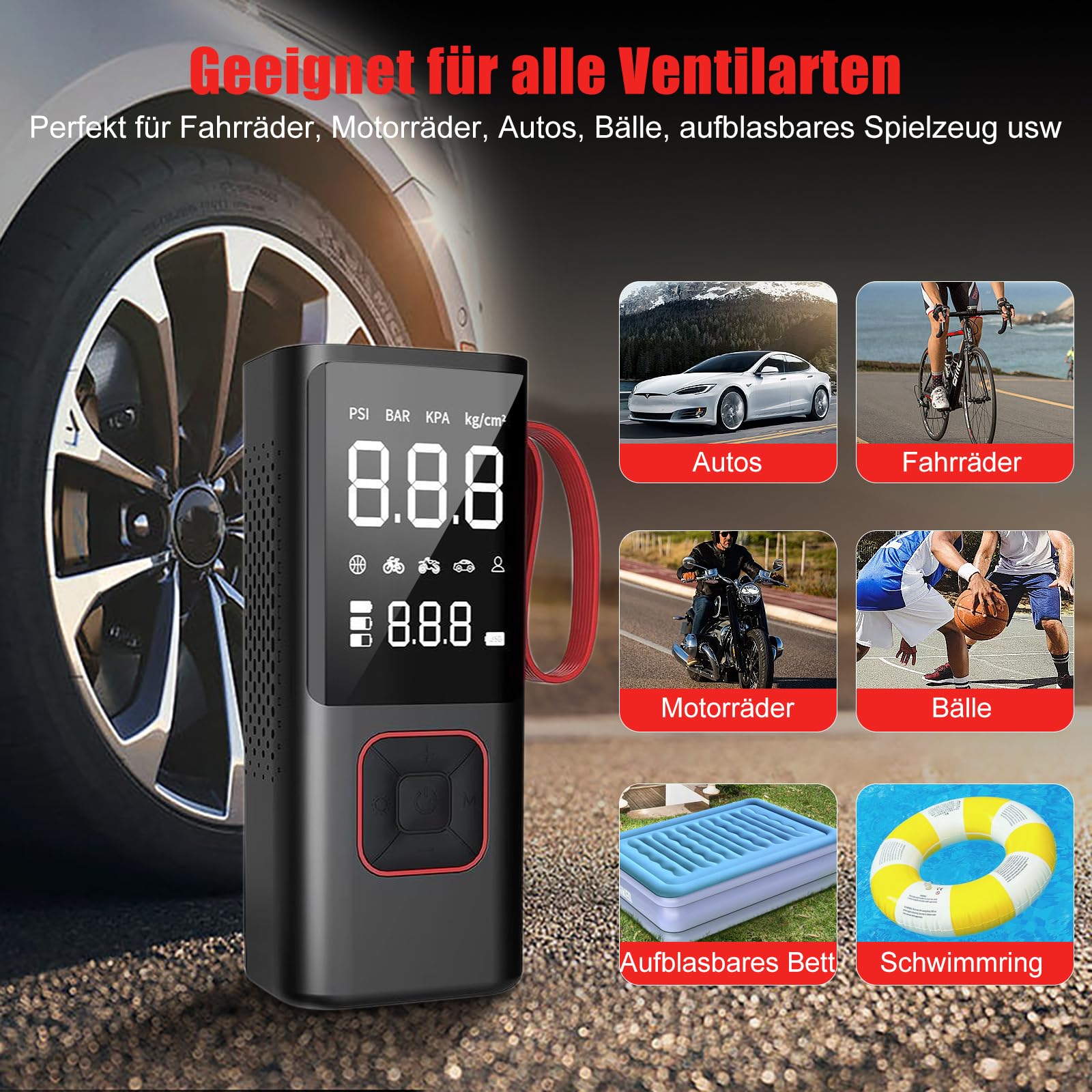 12v 150 Psi Kompressor Däckinflatorpump Bärbar Luf... – Vicedeal