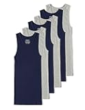 Men's 6-Pack A-Shirts Tight Fit Tank Tops Cotton Spandex Undershirts