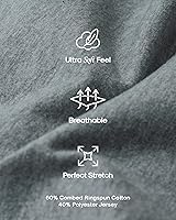 Vista 6 de True Classic Camisetas para hombres Camisetas de manga corta con cuello redondo para hombre, Camisetas de mezcla de algodón lisas y novedosas