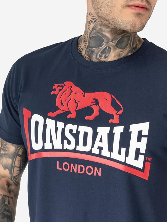 Lonsdale Men's Lion Two Tone T-Shirt