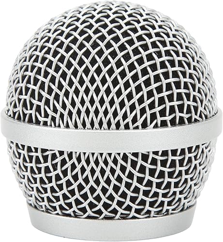 Cabezal de micrófono de repuesto para micrófono, SM7b, PG48, PG58, PGX2, BLX288, PG24, plata, bola de rejilla de micrófono con espuma interior,