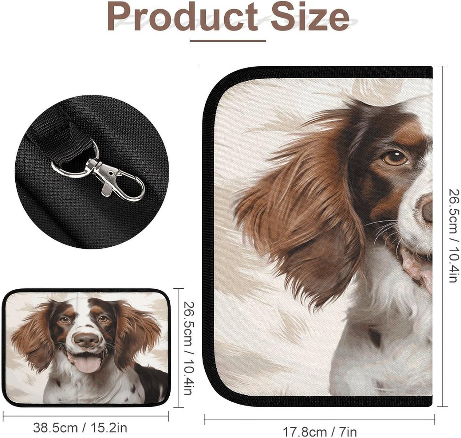 Cute Springer Spaniel Tool Bag Organizer Bag Zipper Pouches image 2