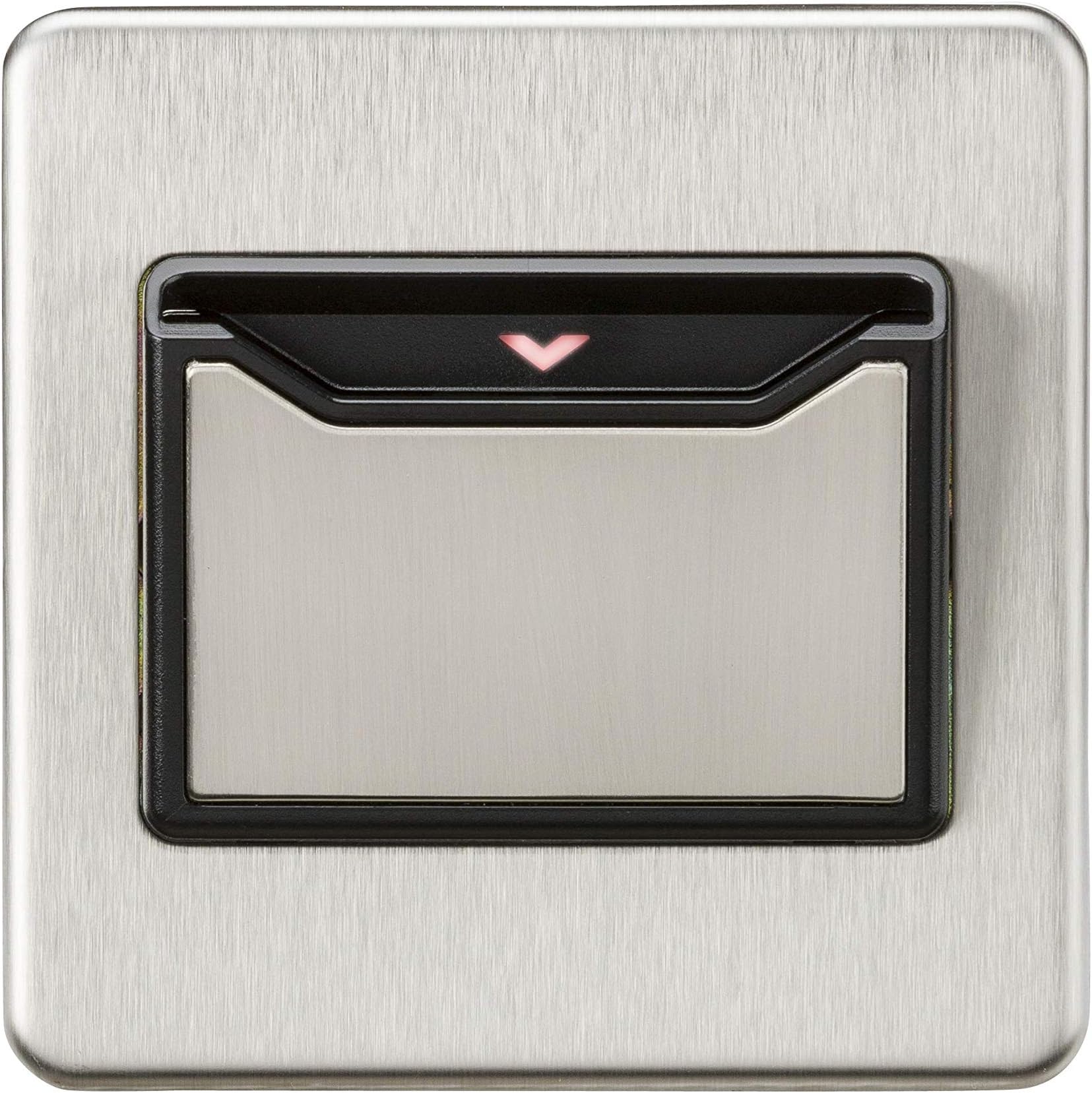 Knightsbridge Key Card Switch, Brushed Chrome
