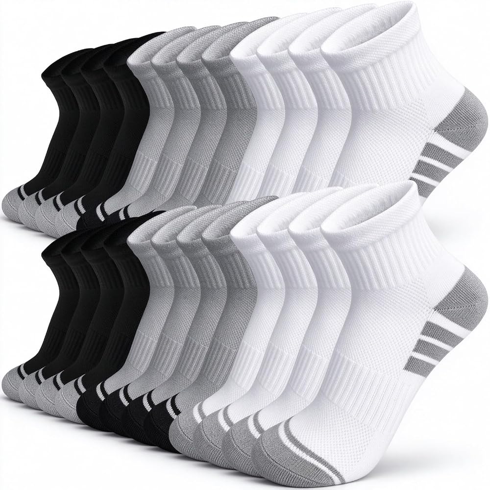 Boys Socks 12 Pairs Quarter Ankle Socks for Boys Kids — 사진 1