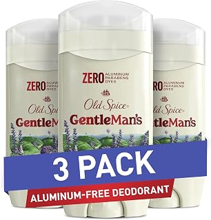Old Spice GentleMan's Aluminum Free Dry Feel Deodorant for Men, 24/7 Lasting Freshness, Gentle on Skin with Skin Conditioners, Lavender + Mint Scent, 3.0 oz (Pack of 3)