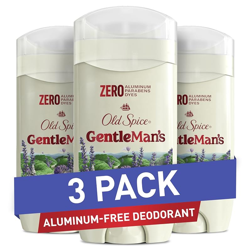 Desodorante Old Spice GentleMan's Lavender + Mint sem alumínio, Pacote com 3 de 90 mL