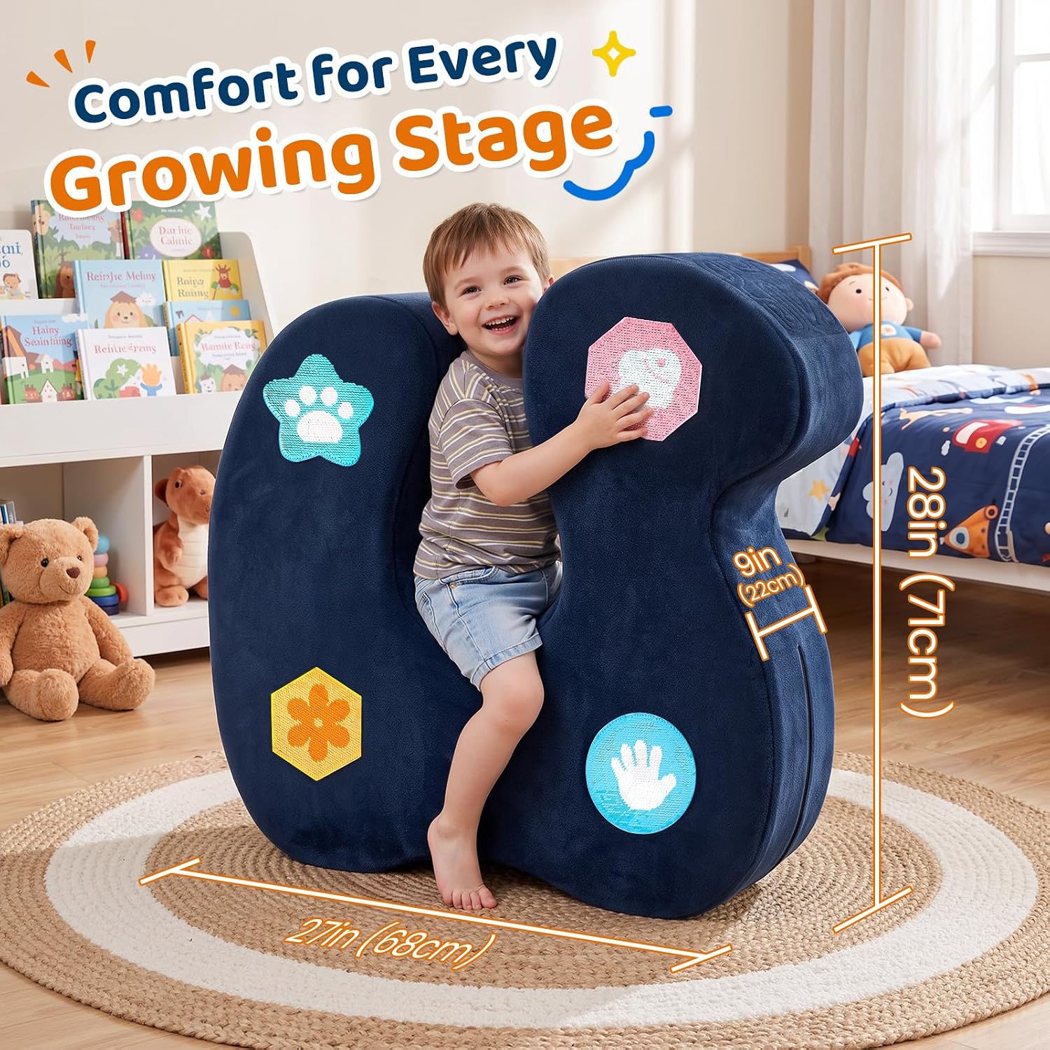 Medilax Sensory Soft Squeeze Calming Compression Chair for Kids