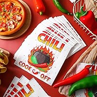 Vista 4 de Qilery 100 servilletas de papel desechables con chile para cocinar, decoraciones de cinco de mayo, decoraciones de fiesta mexicana, cena, 6.5