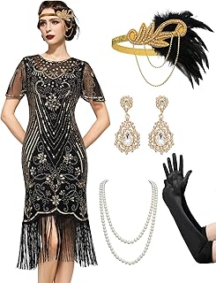 Great Gatsby Dresses for Women,Flapper Dresses 1920s Dresses for Women Roaring 20s Costumes for Harlem Nights - Buy now