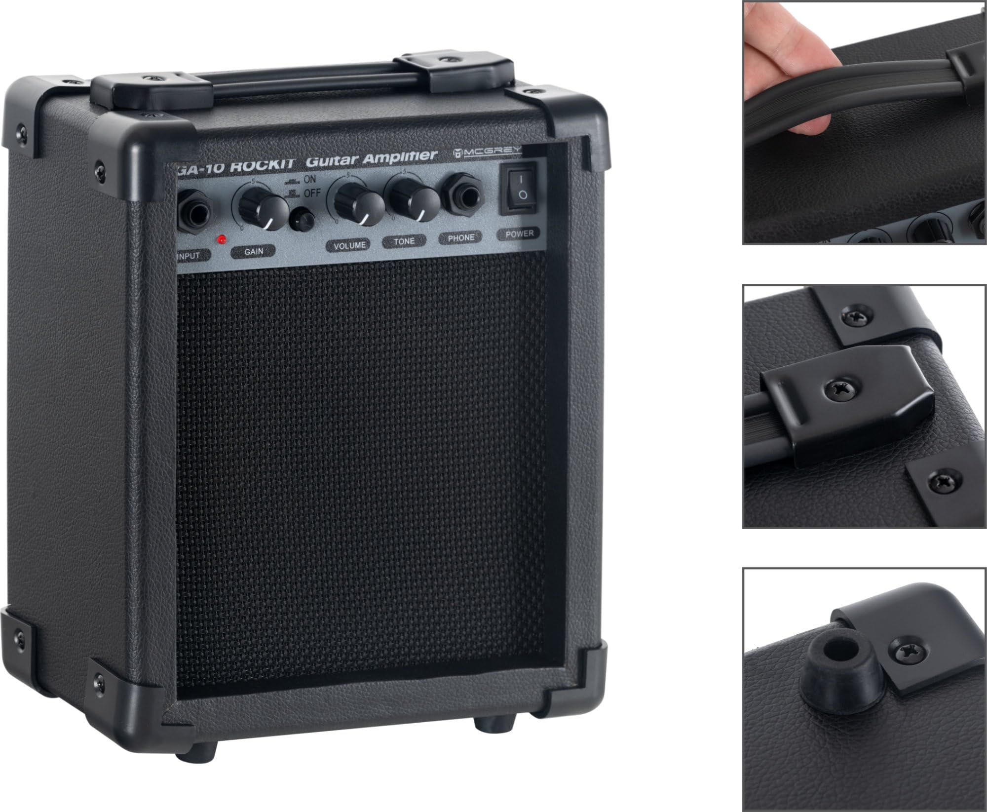 McGrey Rockit Double Cut Set Chitarra Elettrica Completo 8 pezzi per principianti: chitarra, amplificatore, corde, custodia, accordatore, plettro, tracolla e cavo Cherry Red.