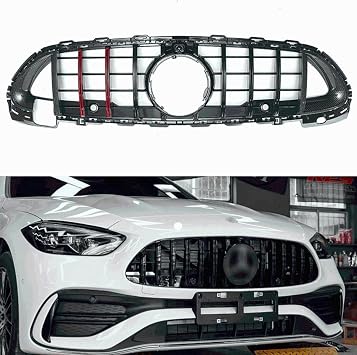 Chrome Black Silver GTR Style Front Bar Grille Suitable For Mercedes-Benz W206 2020 C-Class