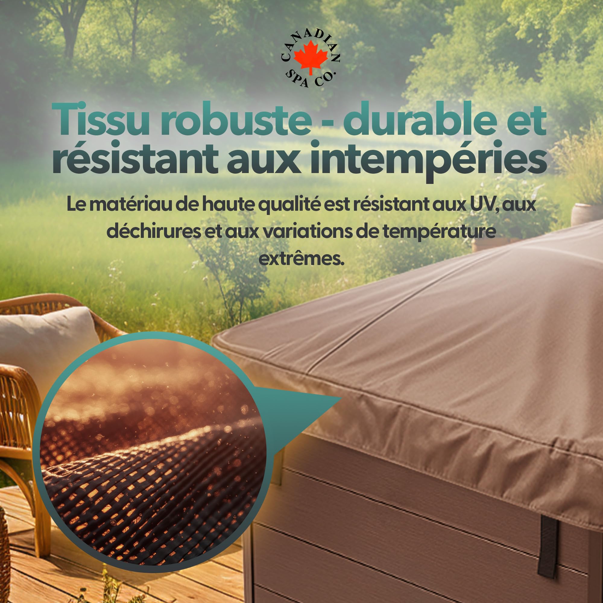 CANADIAN SPA CO. Roll Couverture de Spa de nage, Taille : 13 ft, Couverture Isolante pour Spa de nage CANADIAN SPA Co. St. Lawrence, en Tissu Polyester Oxford, résistant à l'hiver et aux intempéries