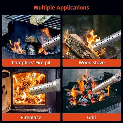 Miniatura 6 de Towallmark Arrancador de carbón eléctrico, arranque eléctrico de 2000 W, ahumador de barbacoa, arrancador de parrilla, aire calentado sin productos