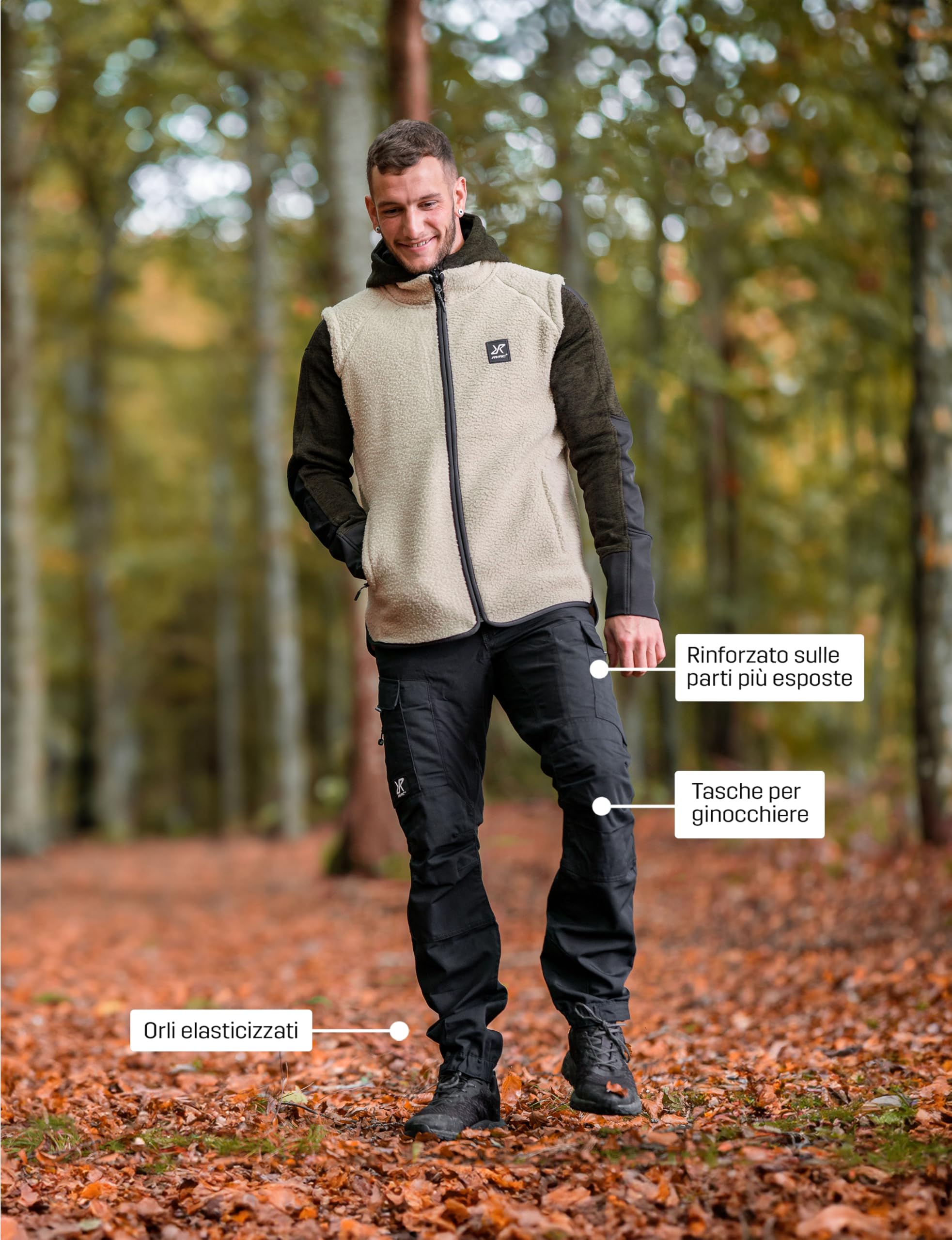 RevolutionRace RVRC GP Pants, Pantaloni da Uomo, durevoli per Trekking e Altre attività all'Aria Aperta, Black, XXL