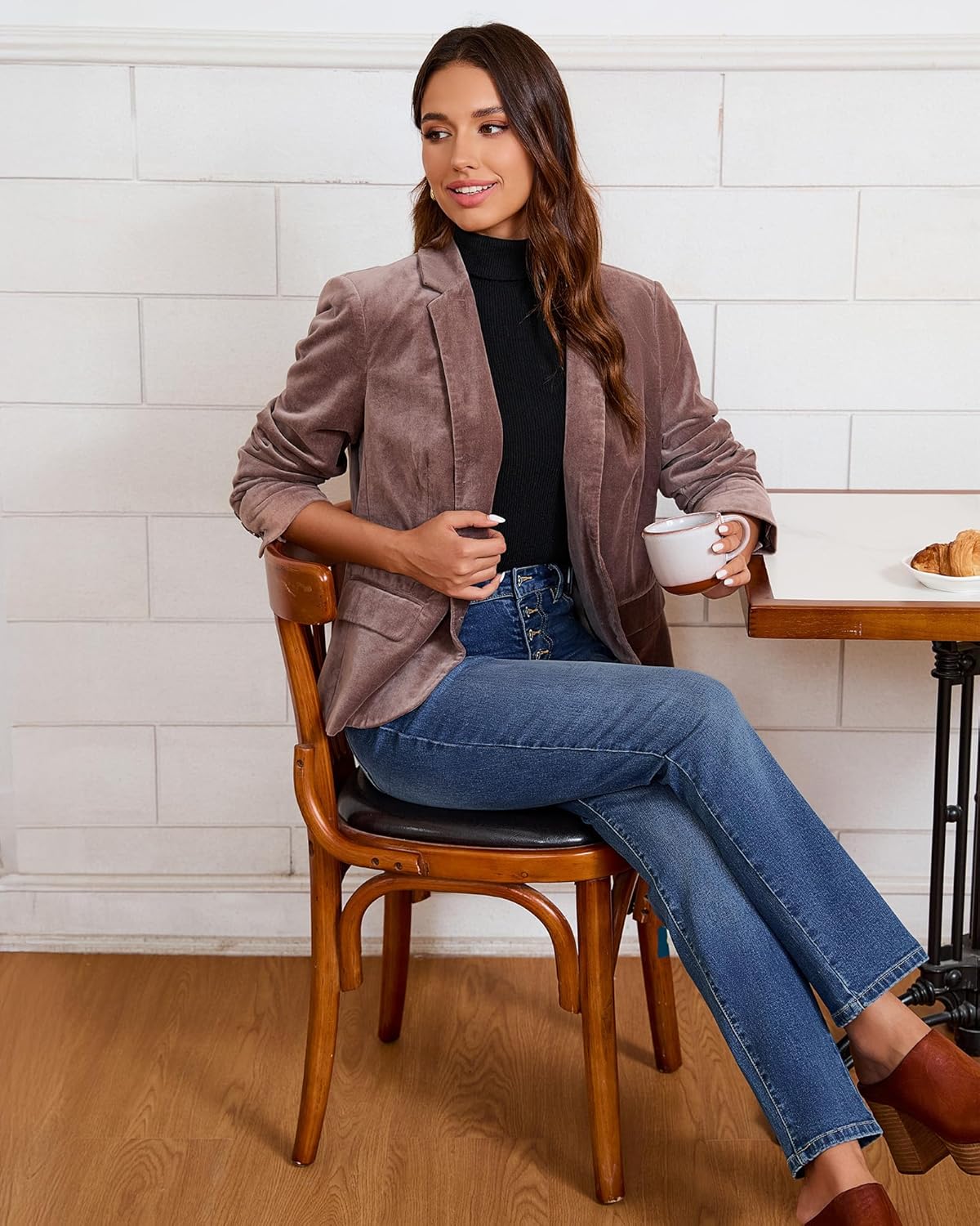 luvamia Straight Leg Jeans for Women High Waisted Trendy Button Fly Trouser Jeans Stretchy Denim Pants with Pockets - Image 8