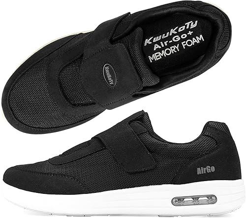 Miniatura 11 de Men's Wide Diabetic Shoes with Air Cushion Relax Series, Comfort for Swollen Feet, Bunions, Edema Size 7.5-12.5 Wide Beige,Gris,Negro