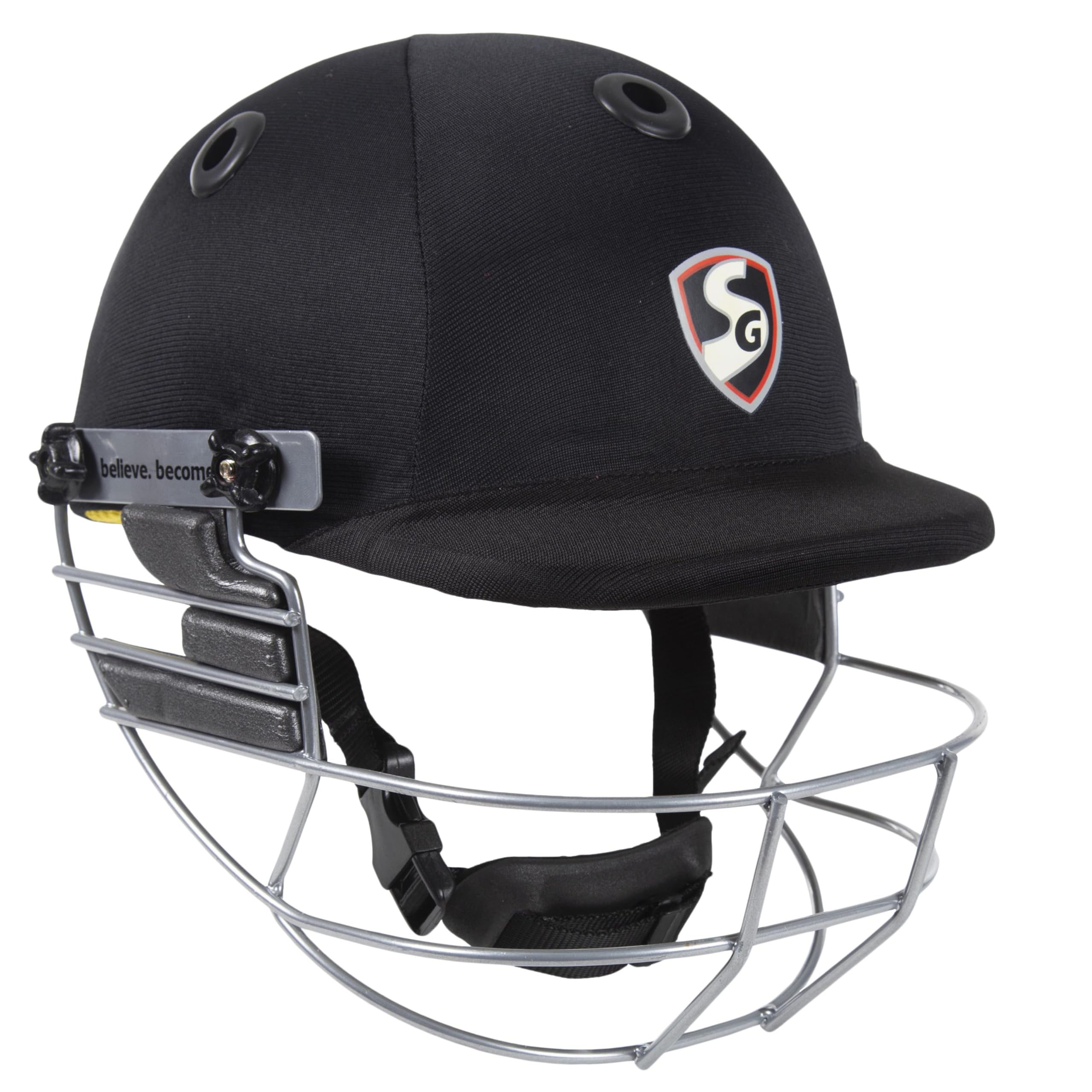 SG Blaze tech Cricket Premium Helmet, (Blue, Black, Green Color)