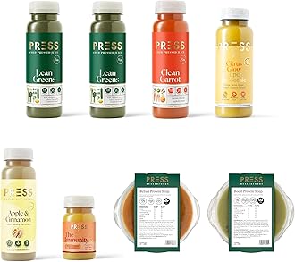 Press Healthfoods, 48 Hour Immunity Boost, Vitamin C Packed Juices and Soups for a Natural Immunity and Mood Boost, Vegan Friendly, Gut Friendly, Weight Management Cleanse, Nutrients Rich
