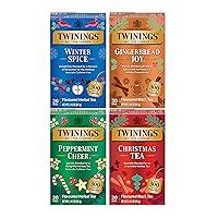 Vista 35 de Twinings Gingerbread Joy Té Negro en Bolsas Envueltas Individualmente, 20 Unidades (Paquete de 6), Jengibre y Canela, Con Cafeína, Disfrute Caliente