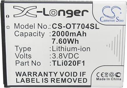 CS 2000?mAh Li-Ion Bater?a para Alcatel One Touch Pop C7, OT de 7040, OT de 7040d, One Touch 7040, sustituye a Alcatel tli018b2, tli019b1, tli019b2, TLi020?F1 CS 2000?mAh Li-Ion Bater?a para Alcatel One Touch Pop C7, OT de 7040, OT de 7040d, One Touch 7040, sustituye a Alcatel tli018b2, tli019b1, tli019b2, TLi020?F1
