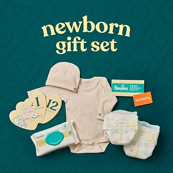 Pampers Gift Set, Disposable Diapers, Sensitive Wipes, Milestone Gifts