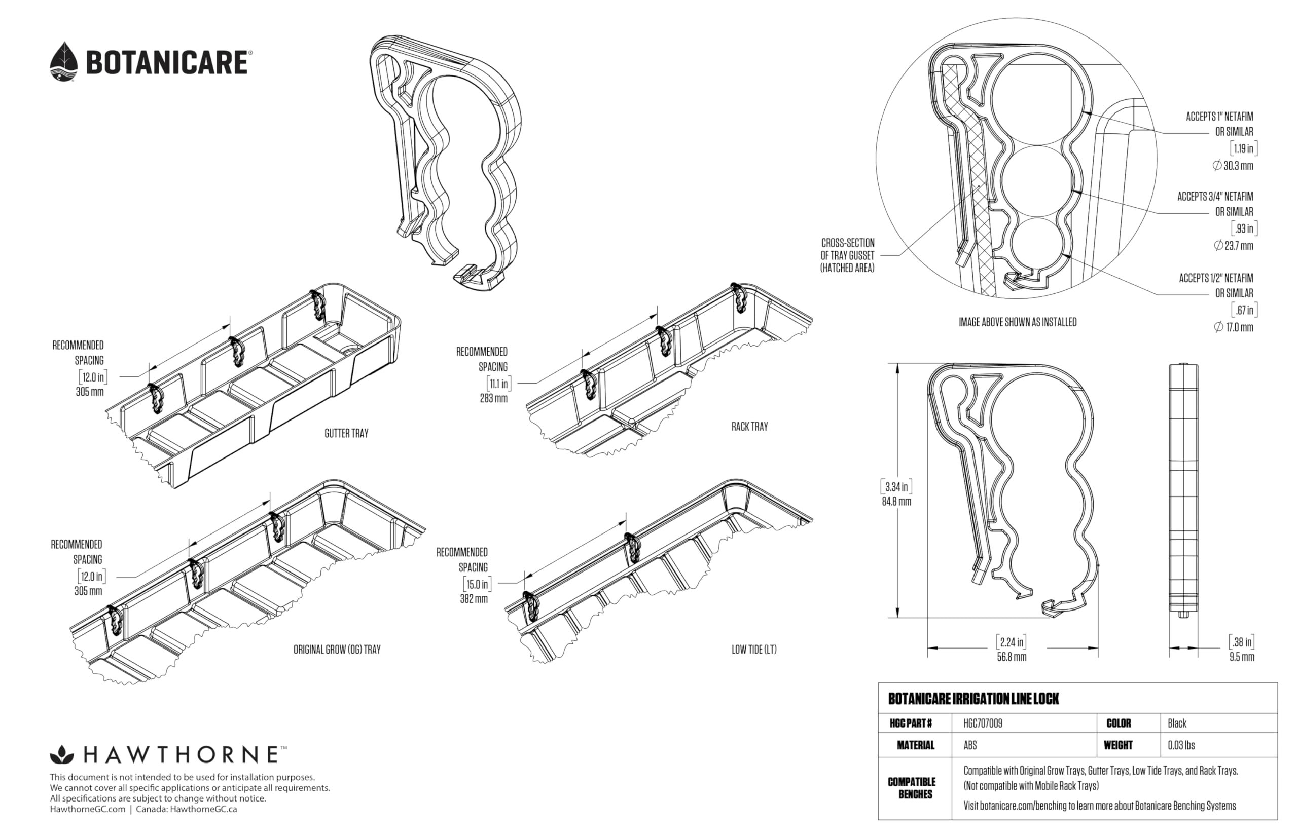 Botanicare Irrigation Line Lock (25 Count)