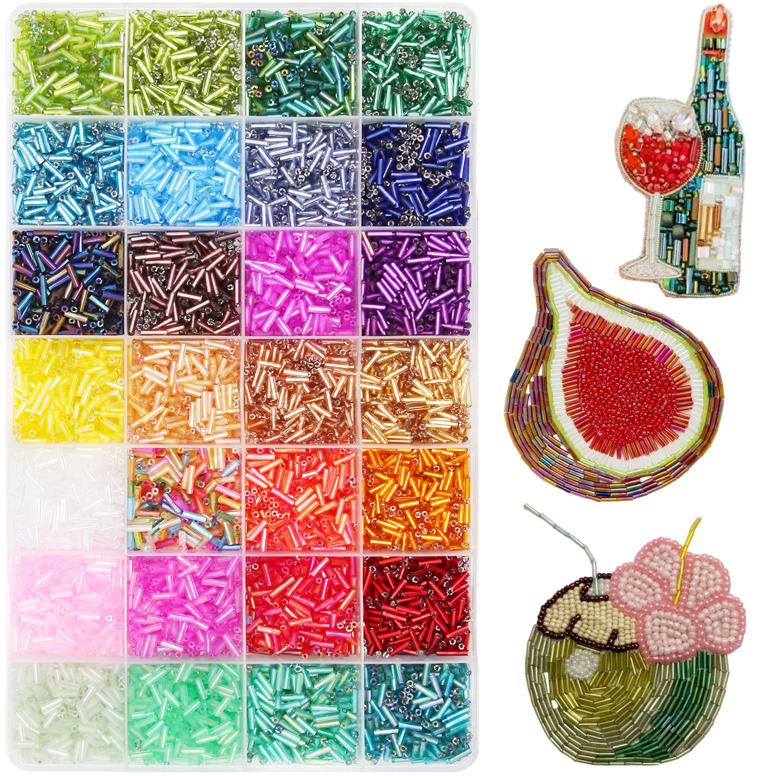 7mm Tube Seed Beads - 8400pcs for Jewelry Making -1