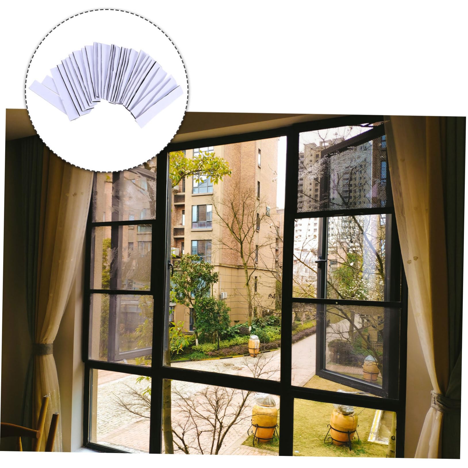 SHINEOFI 3 Set Nastro Biadesivo Super Adesivo Per Finestra Con Retro Adesivo Strisce Per Leggeri E Medi Adatto Superfici Lisce E Pulite 40 Pezzi * 3