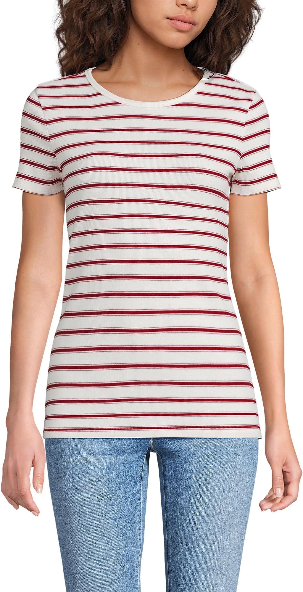 Women's Cotton Rib Knit T-Shirt