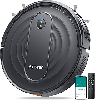 Airzeen Robot Vacuums, Strong 3000Pa Suction, WiFi/App/Alexa Control, 120mins Runtime, Ultra-Thin, Automatic Recharge, Sch...