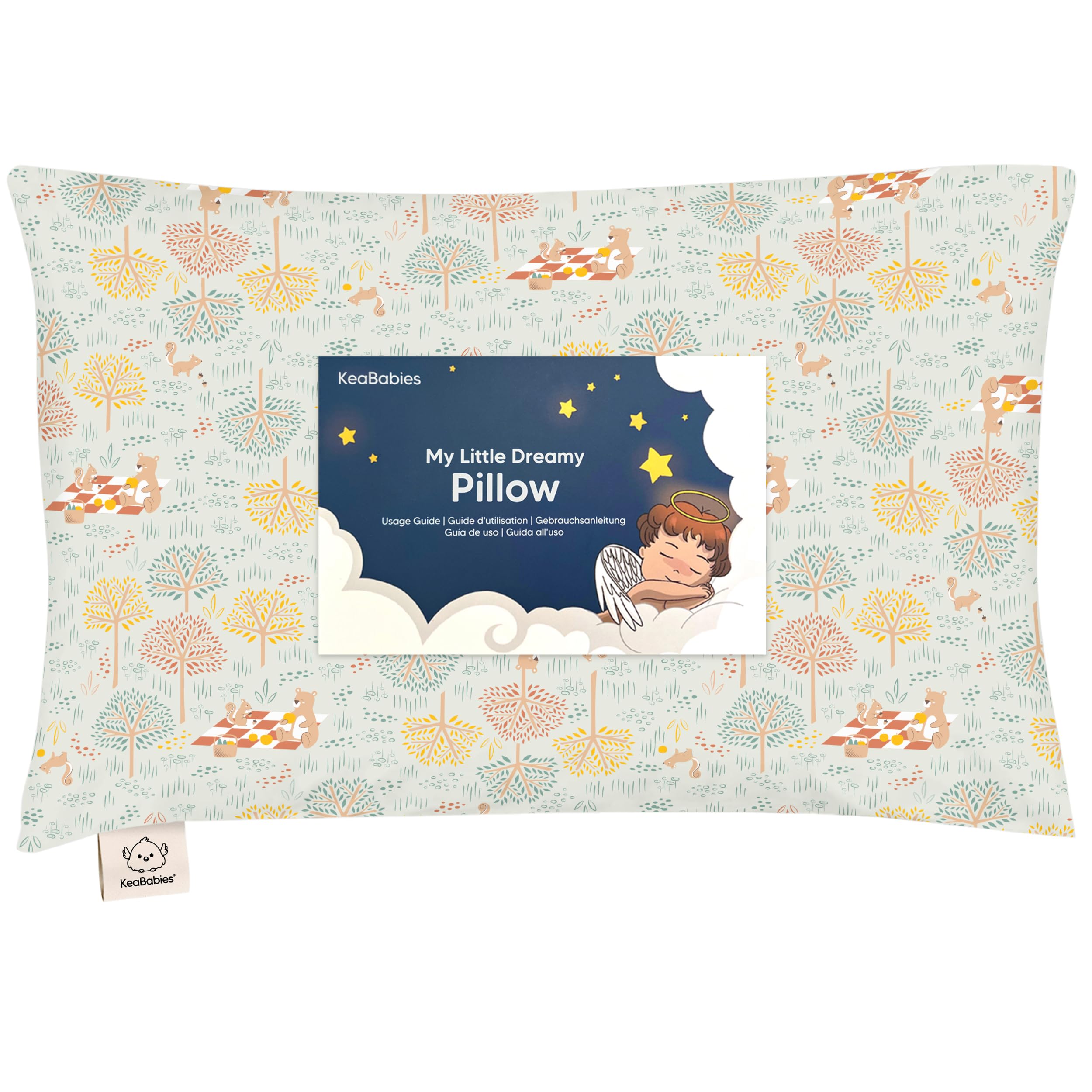 Toddler Pillow with Pillowcase, 13x18 My Little Dreamy Pillow (Wild Picnic)