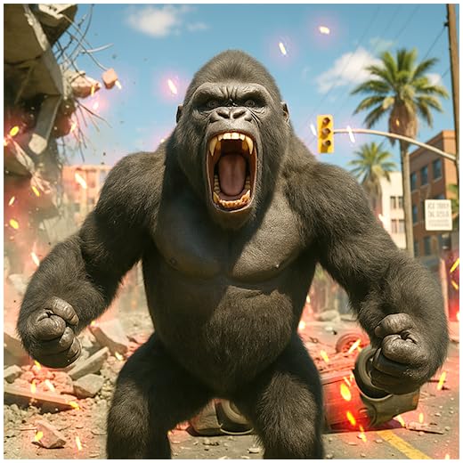 Bigfoot Gorilla Ropehero Gangster Crime City Escape Adventure: Angry Gorilla Rampage Monster Games for kids