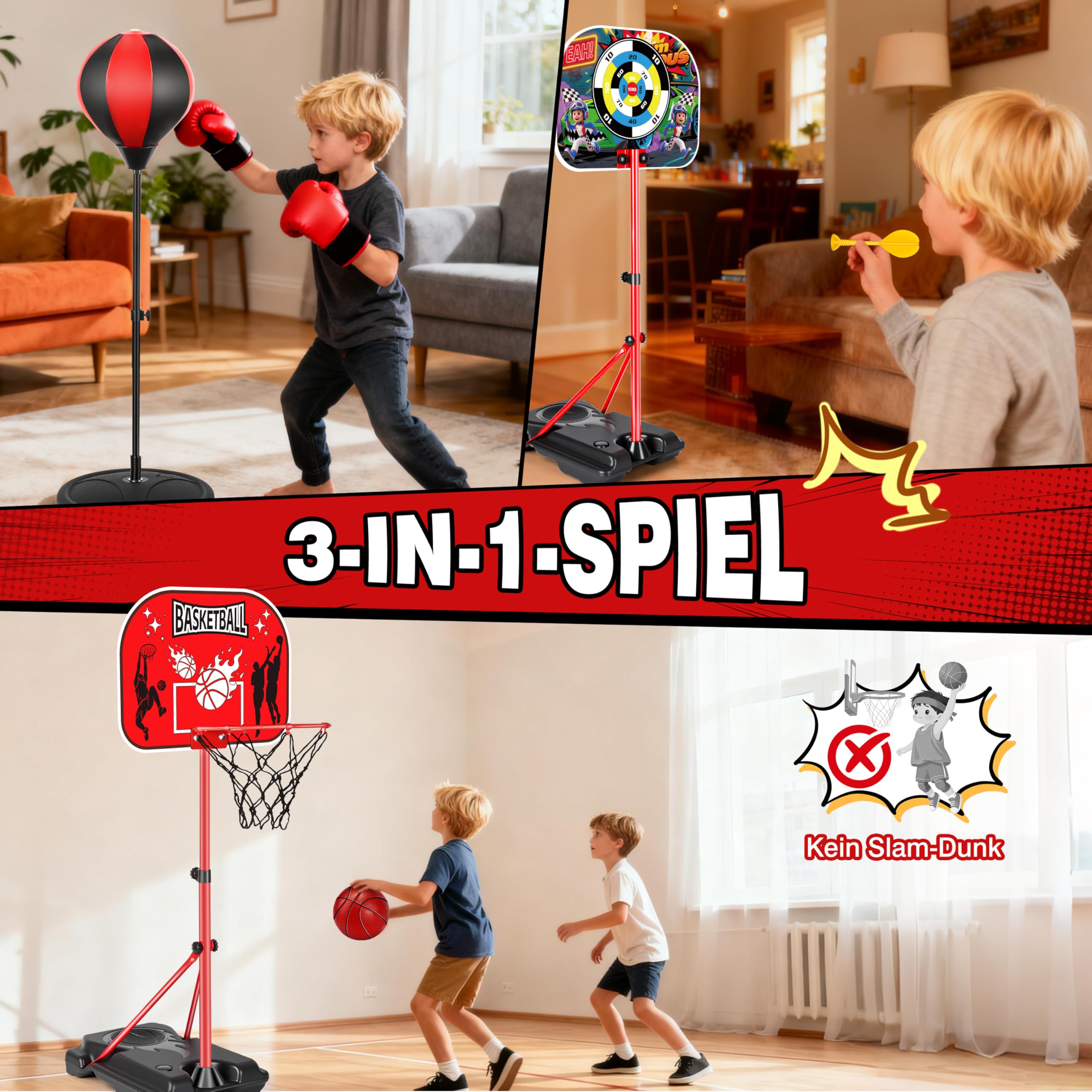 Aragallant Basketballkorb Kinder Indoor Outdoor